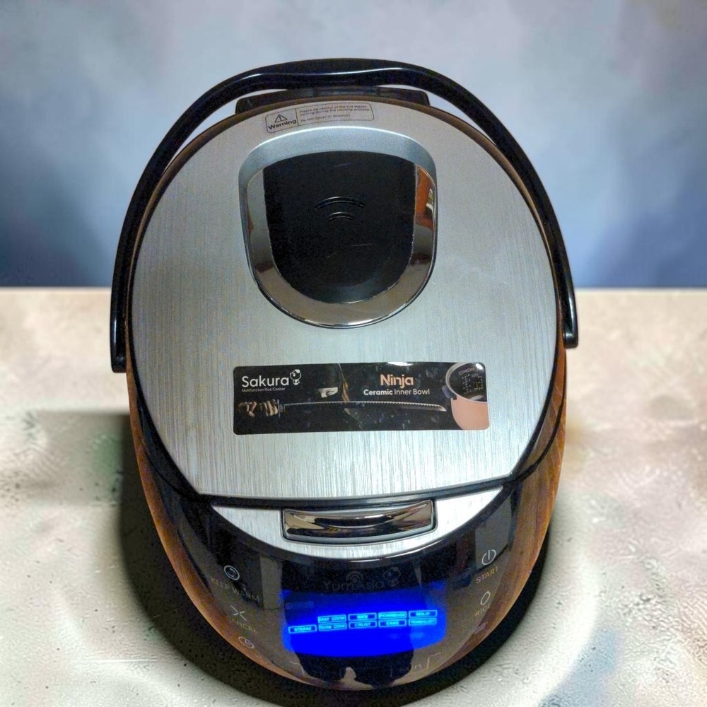 Yum Asia Sakura Rice Cooker 8 Cup 1.5L Ninja Ceramic Bowl YUMEN15US Black Silver - Picture 6 of 12